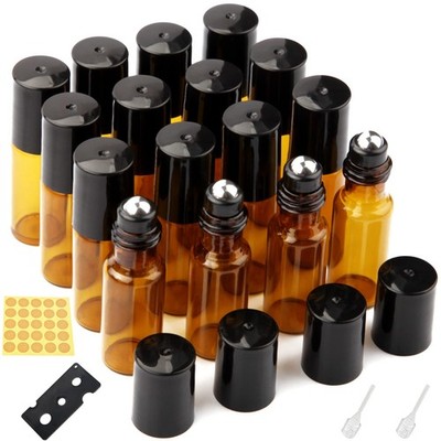 Roll on Glasflaschen für ätherisches öl 16 Stück 5ml ätherische öle 5ml 16pcs