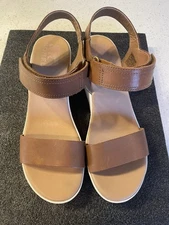 Women’s Platform Wedge Sandals by Sorel- Tan -Size 9
