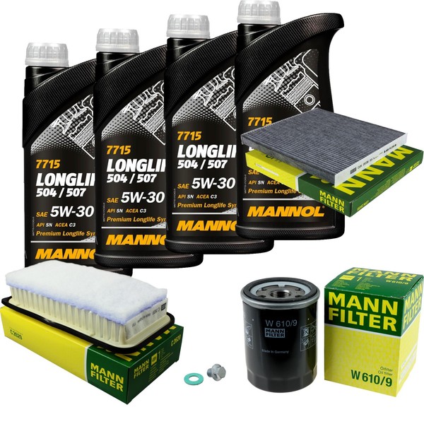Mann Inspektionspaket 4L Mannol Longlife 5W-30 FüR Toyota Avensis Station-image