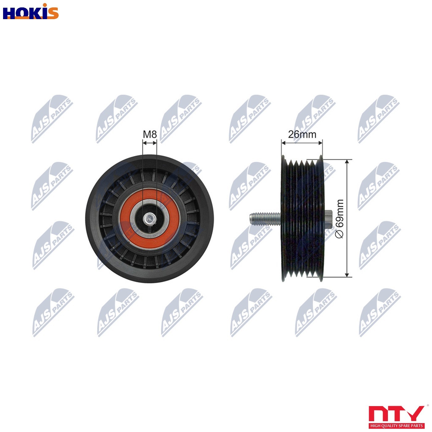 Pulley Idler V-Belt For Mercedes C (C204) C T-Model (S204) - Image 8