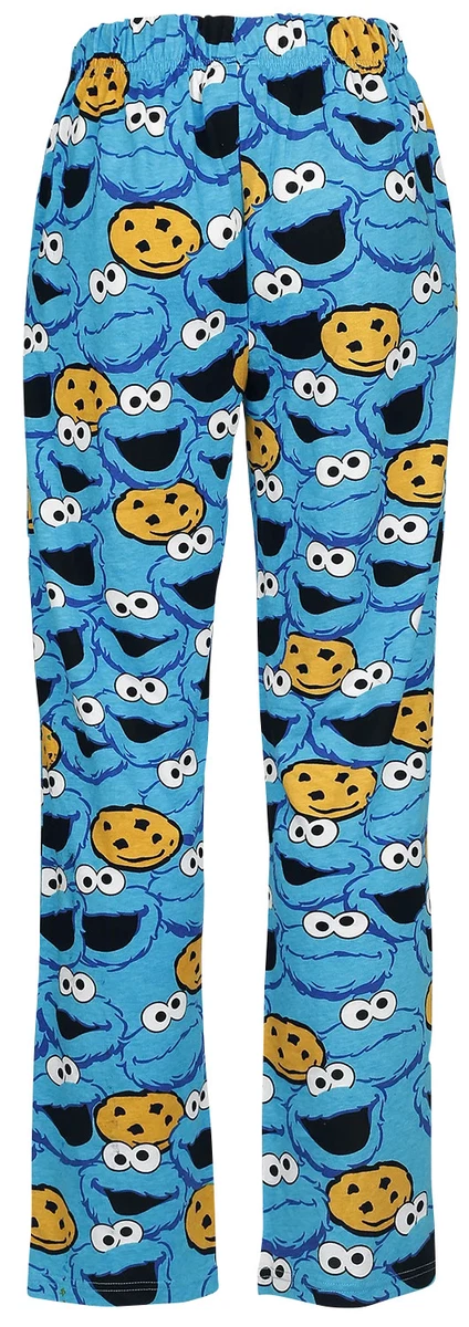 Sesame Street Pyjama-Hose Damen Krümelmonster - Gesicht blau