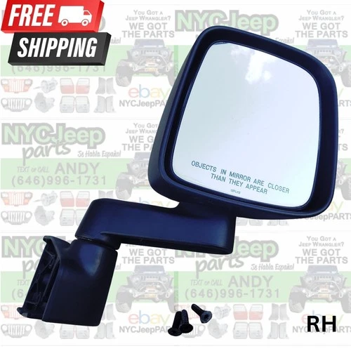 Passenger Right Jeep Wrangler OEM Side View MIRROR Door 2003-2006 TJ