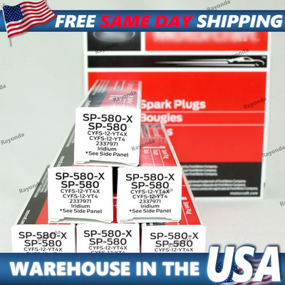 #ad 6 Pack Genuine OEM Motorcraft SP534 SP580 SP580X Iridium Spark Plug CYFS12YT4X $44.82