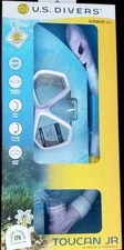U. S. Divers Purple Toucan Junior Kids 6+ Jr Mask & Snorkel Combo Set New In Box