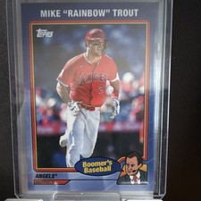 Topps 2024 X Chris Berman Boomer's Baseball Mike Trout #1 Los Angeles Angels