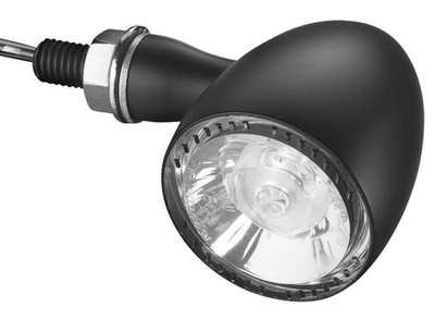 Kuryakyn Bullet 1000 Rear Marker Light by Kellermann - Clear Lens/Satin Black Ho
