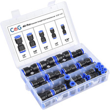 40Pcs Quick Connect Air Hose Fittings 5/32 1/4 5/16 3/8 1/2 Inch Quick Release