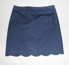 NWOT Women's TALBOT'S Dark Blue Skirt w Scalloped Hem Size 10