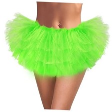 Tutu for Women Adults - 5 Layer Tutu Skirts, Tutus for One Size Neon Green