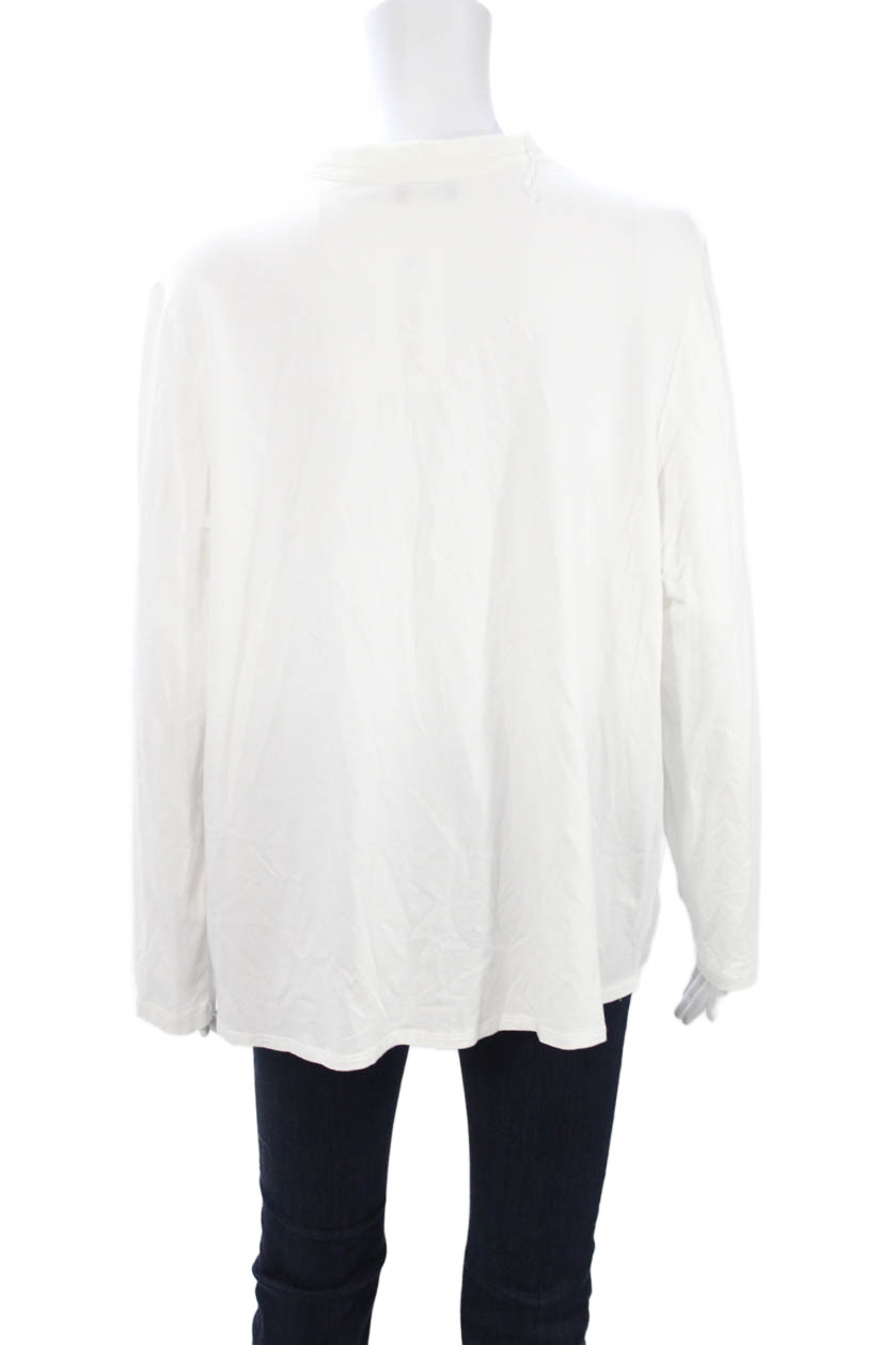 BASLER Womens Basic White Blouse Long Sleeve 100%… - image 3