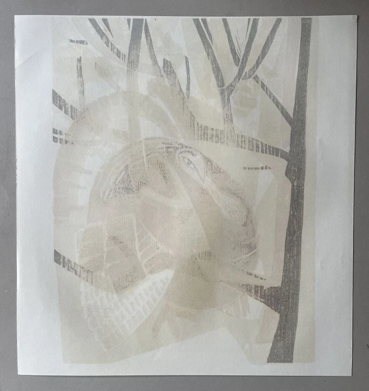 Frühling Truthahn - Heinz Friedrich - Farb-Holzschnitt - Jahreszeit Vogel - 1989 - Bild 4 von 4