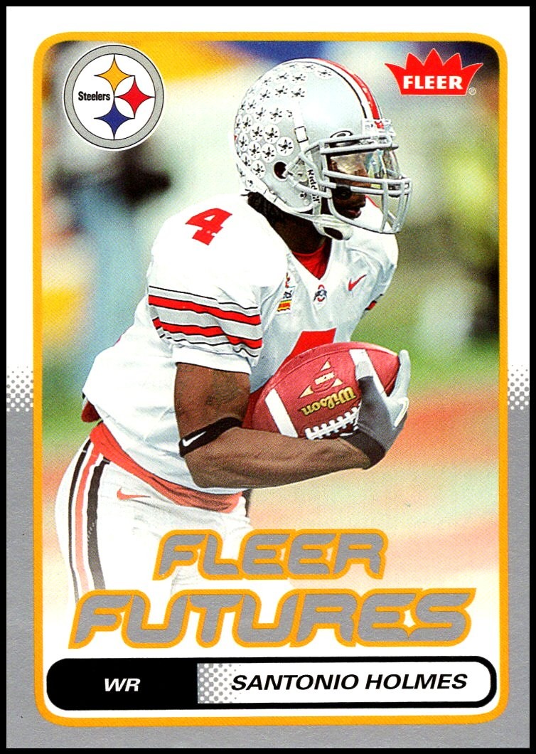 Santonio Holmes Fleer #185 Silver