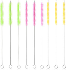 9PCS Straw Cleaner Brush Reusable Bendable Long Colored Straw Cleaner Brush S...