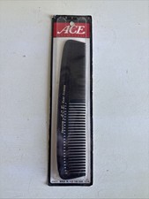 Vintage Genuine Ace Hard Rubber Comb Black AA074 New Old Stock 62746