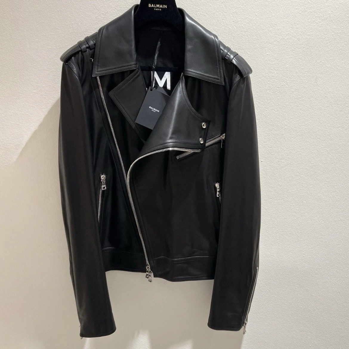 Balmain — Balmain Leather Jacket In Medium