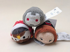 Disney Marvel Mini Tsum Tsum Plush Lot of 3: War Machine Falcon Black Widow