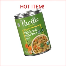 Pacific Foods Organic Chicken and Wild Rice Soup, 16.3 oz Can