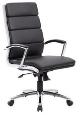 Black and Chrome Modern High-Back Executive Chair