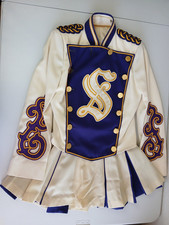 Vintage FRUHAUF Marching Band Uniform Lot Sanger TX Purple White Gold SEE NOTES
