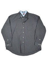 Vintage Tommy Hilfiger Long Sleeve Button Up Plaid Shirt Men Size XL 90s Fashion