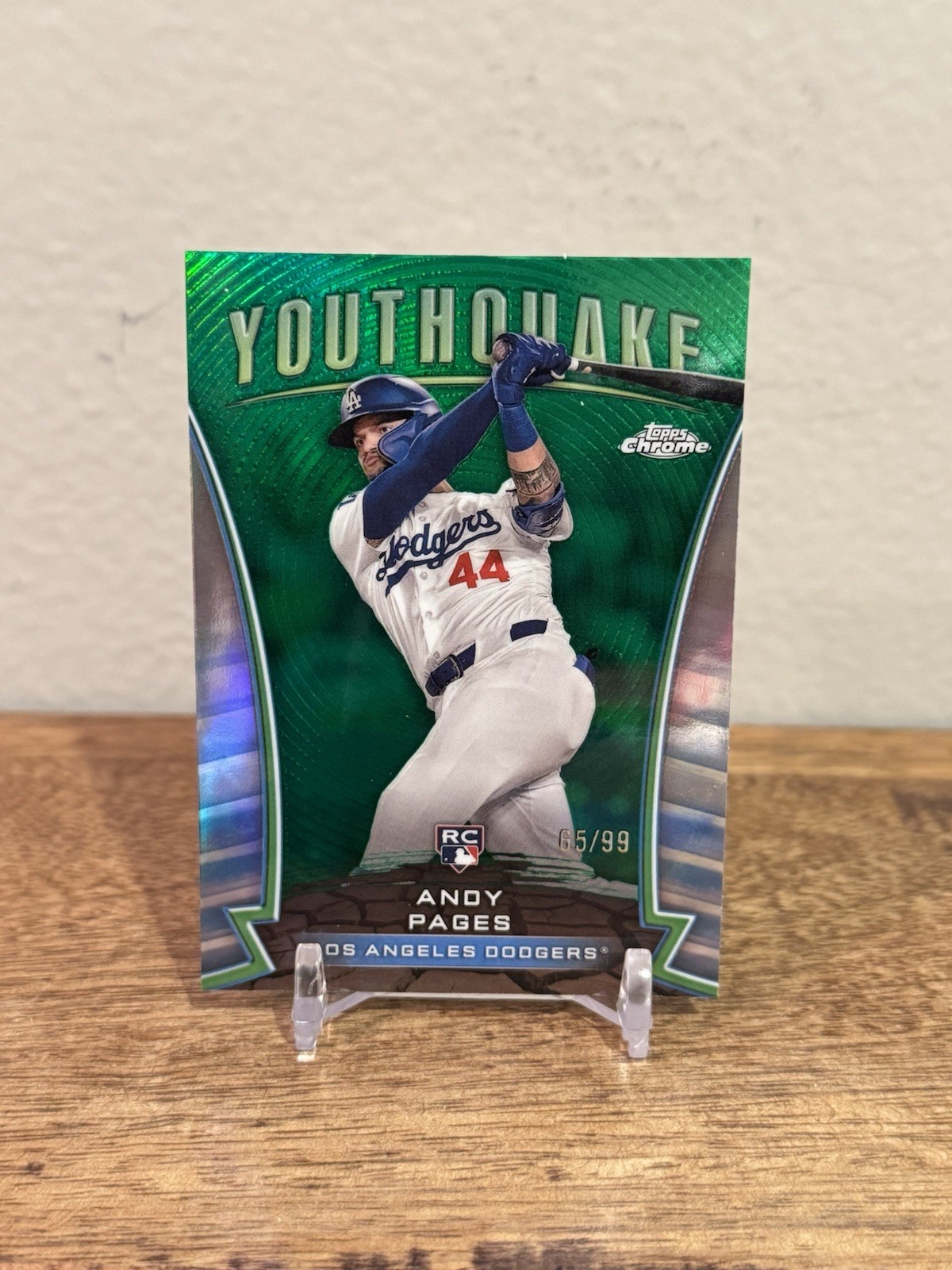 Andy Pages 2024 Topps Chrome Update Youthquake Green #'d /99 RC Rookie Dodgers