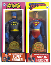 Mego Batman Superman 50th Anniversary 8  Action Figures World  s Finest MIB