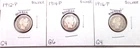 1912 P GOOD / 1914 P GOOD PLUS / 1916 P GOOD SILVER BARBER DIMES