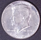 1964-P Kennedy Half Dollar 90% Silver Brilliant Uncirculated From a Mint Roll