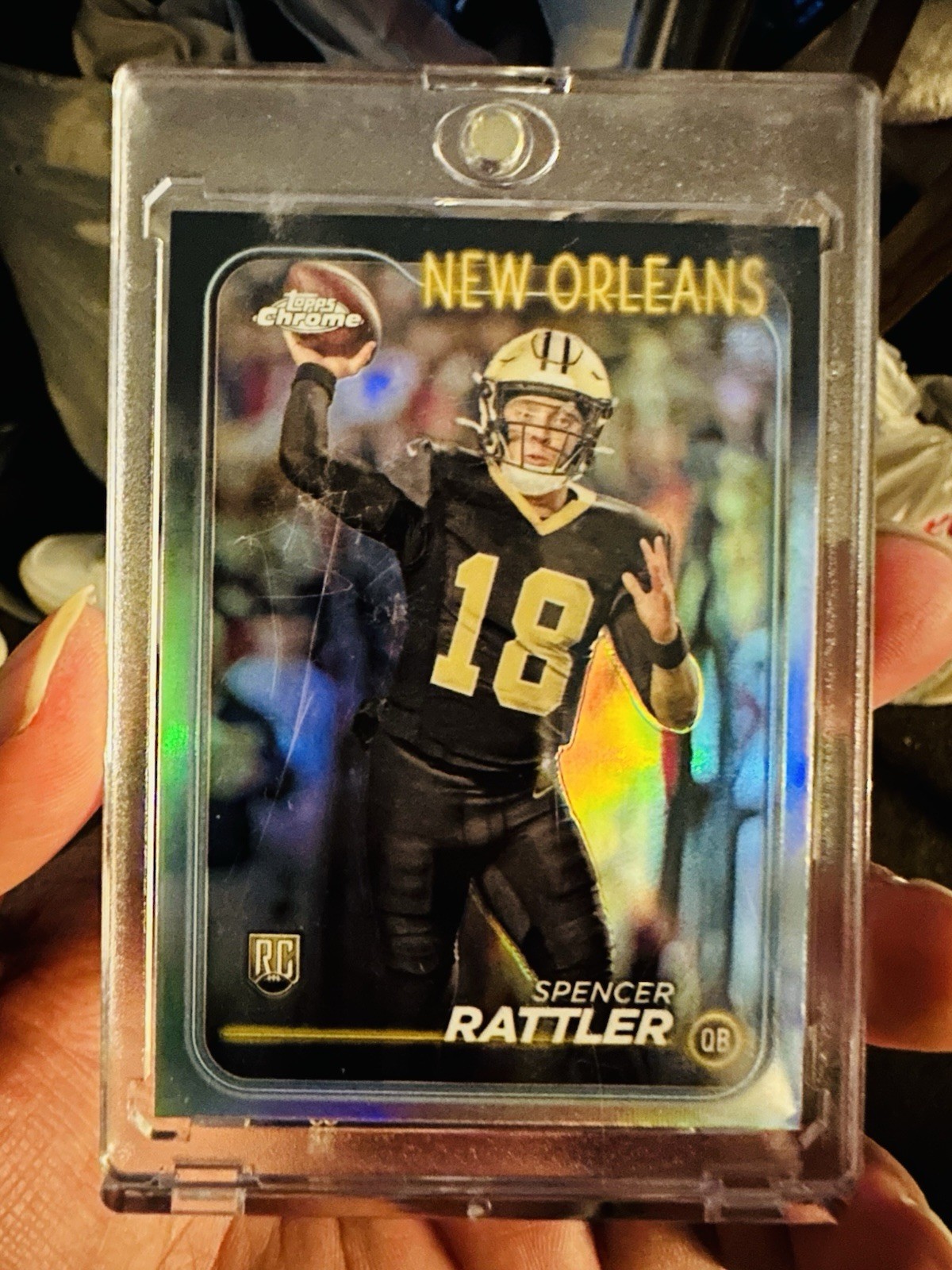 2024 Topps Chrome Football SPENCER RATTLER New Orleans Saints (RC) Chrome #213