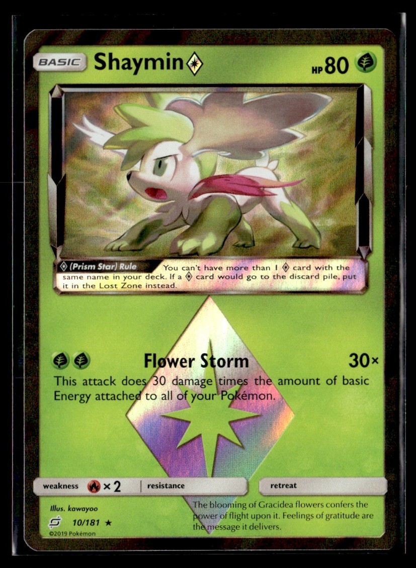 Shaymin Prism Star Prism Rare Pokemon SM - Team Up 10/181 NM