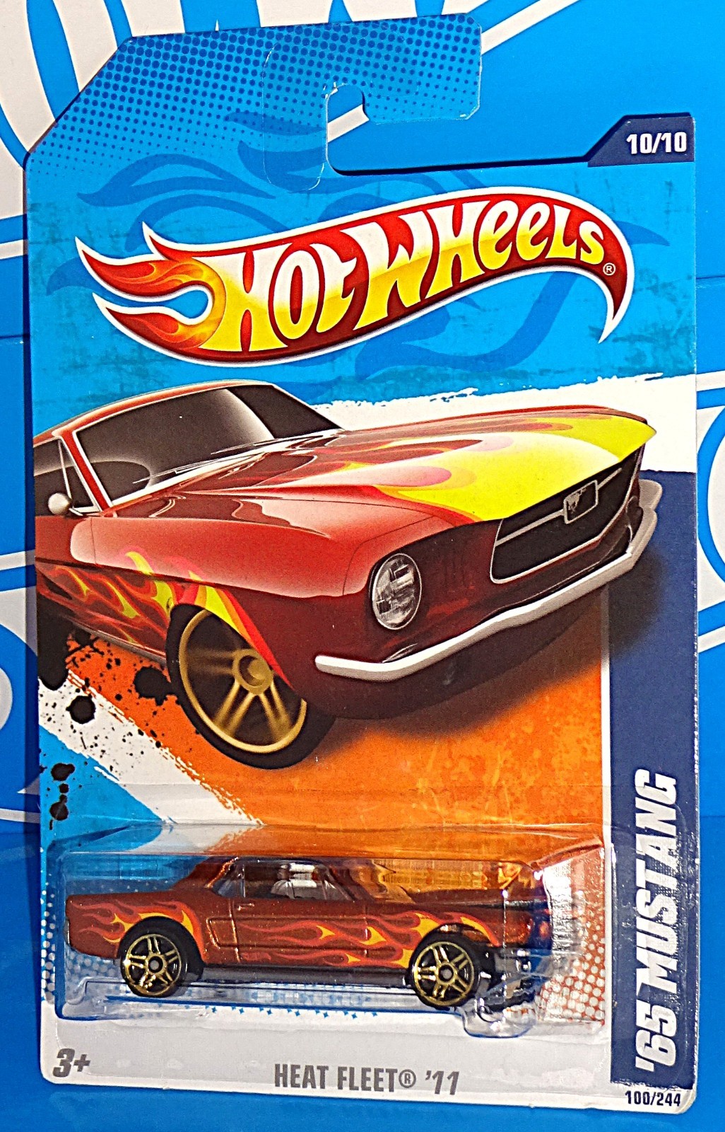 Hot Wheels 2011 Heat Fleet Series #100 '65 Mustang Copper w/ MC5s Opening Hood