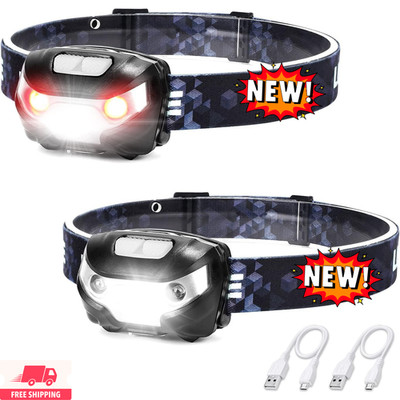 Linterna frontal LED recargable Lighting EVER (2 unidades): linterna frontal sup