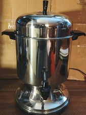 FARBERWARE VINTAGE AUTOMATIC STAINLESS STEEL COFFEE URN 12-55 CUPS L1200 J3, New