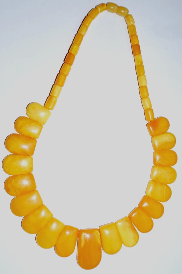 Bernstein Butterscotch Kette Bernsteinkette Collier 39 g ALT - Bild 2 von 4