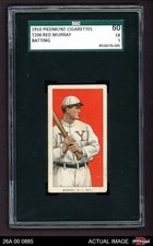 1909 T206 Red Murray Batting Giants VARIATION SGC 5 - EX