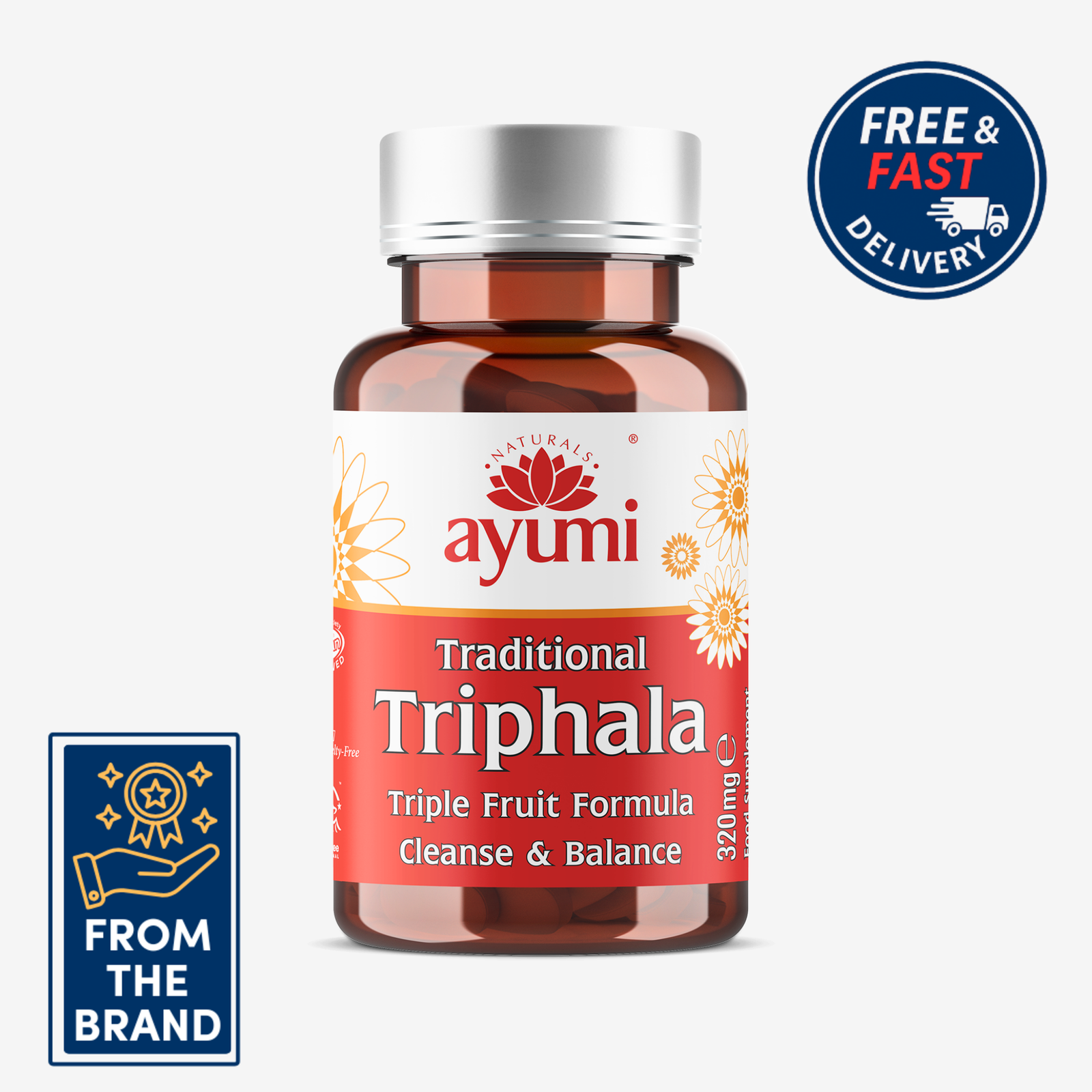 Ayumi Triphala Capsules | Supports Gut Health | Detoxifies the Body | 60 Caps