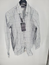 Van Heusen Dress Shirt Men's L 16-16.5 32/33 Lake Even Temp Slim Stretch