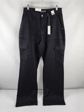 Judy Blue Jeans Womens 16W Plus Black Cargo Wide Leg Pants JB88886BK NWT