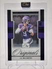 J.J. MCCARTHY 2024 PANINI ONE ORIGINALS ROOKIE GREEN VIKINGS RC /25 Q4934
