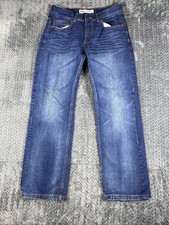 Levis Jeans Boys 16 Reg 28x28 Blue 505 Straight Dark Wash Cotton Mid Rise