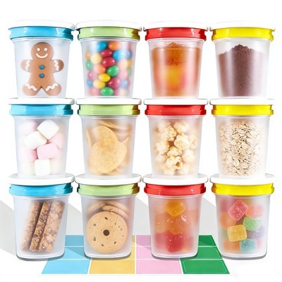UMETASS 12 Pack 8.8oz Plastic Food Storage Containers with Lids, Small Meal P...