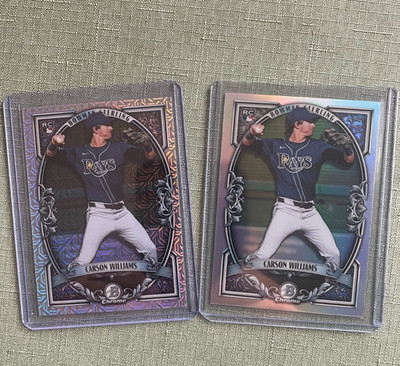 2026 Bowman Chrome Sterling Carson Williams RC (2) Card Lot w/ Mojo Refractor