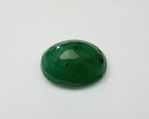 Natural Loose Green Emerald 15.15 Carat Oval Cut Rare Big Size Dark Color - Picture 4 of 6