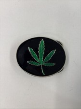 Vintage Marijuana Cannabis Leaf Belt Buckle