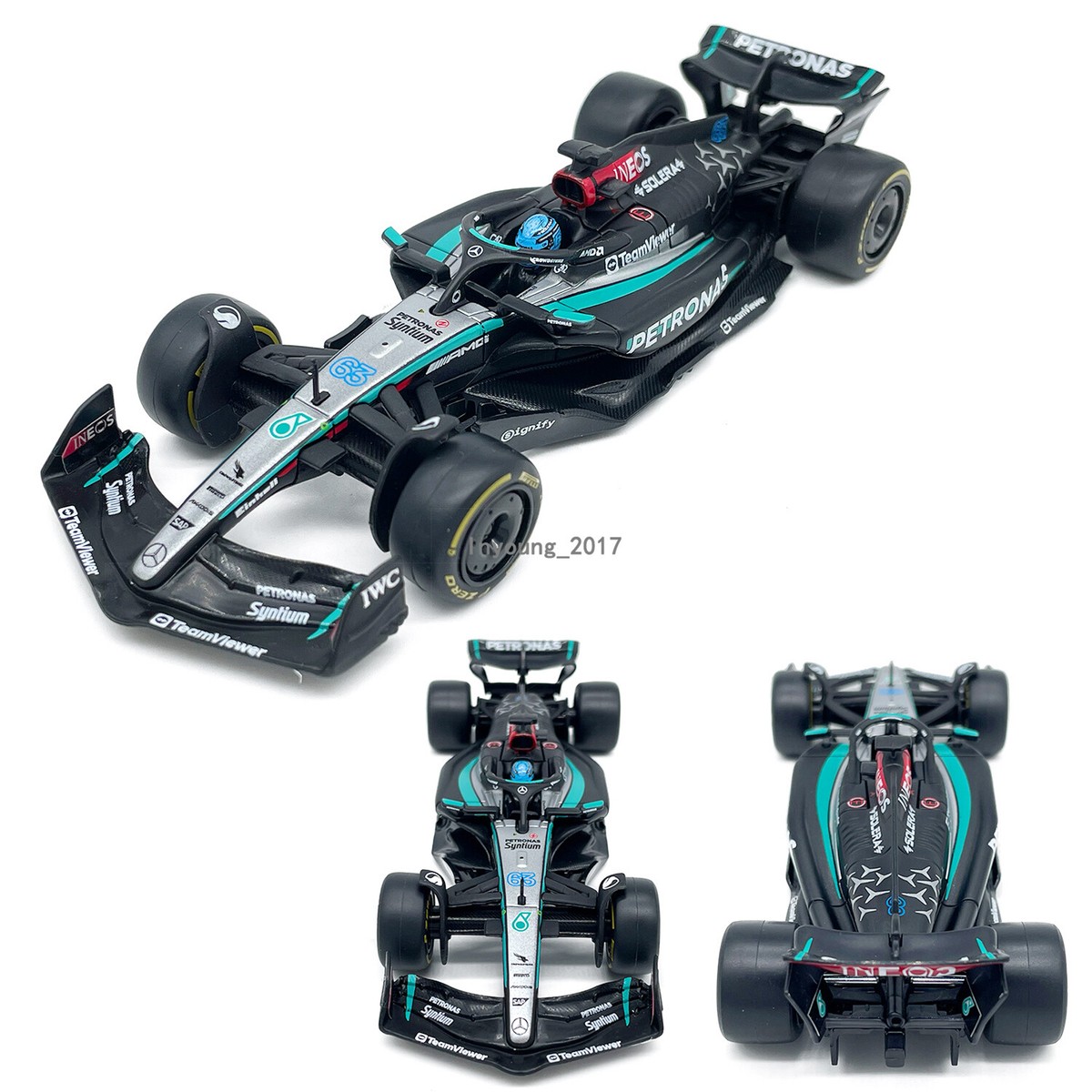 1:43 AMG F1 W15 E Performance Model Car 2024 Formula 1 Team George