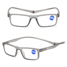 Magnetic Reading Glasses Snap Click Neck Hang Presbyopic Eyeglasses +1.00 ~ 4.00