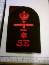 RAN- ROYAL AUSTRALIAN NAVY TRADE PATCH:  RED ON BLACK.