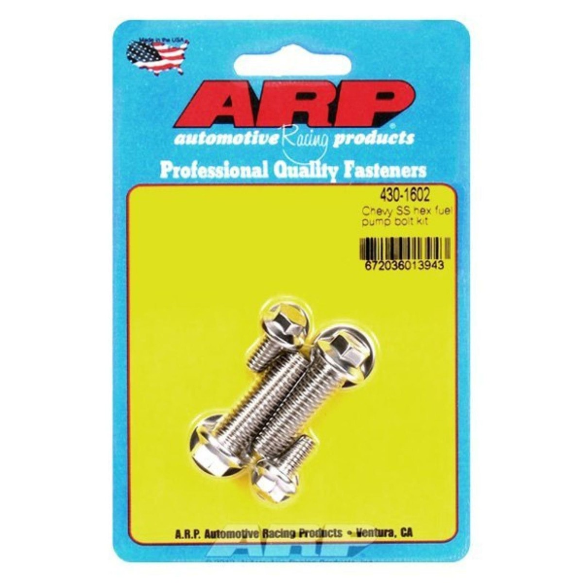 ARP 531745 - Hex Fuel Pump Bolt Kit Fits 1968-1999 Chevy P-Series ARP 531745 - Hex Fuel Pump Bolt Kit Fits 1968-1999 Chevy P-Series