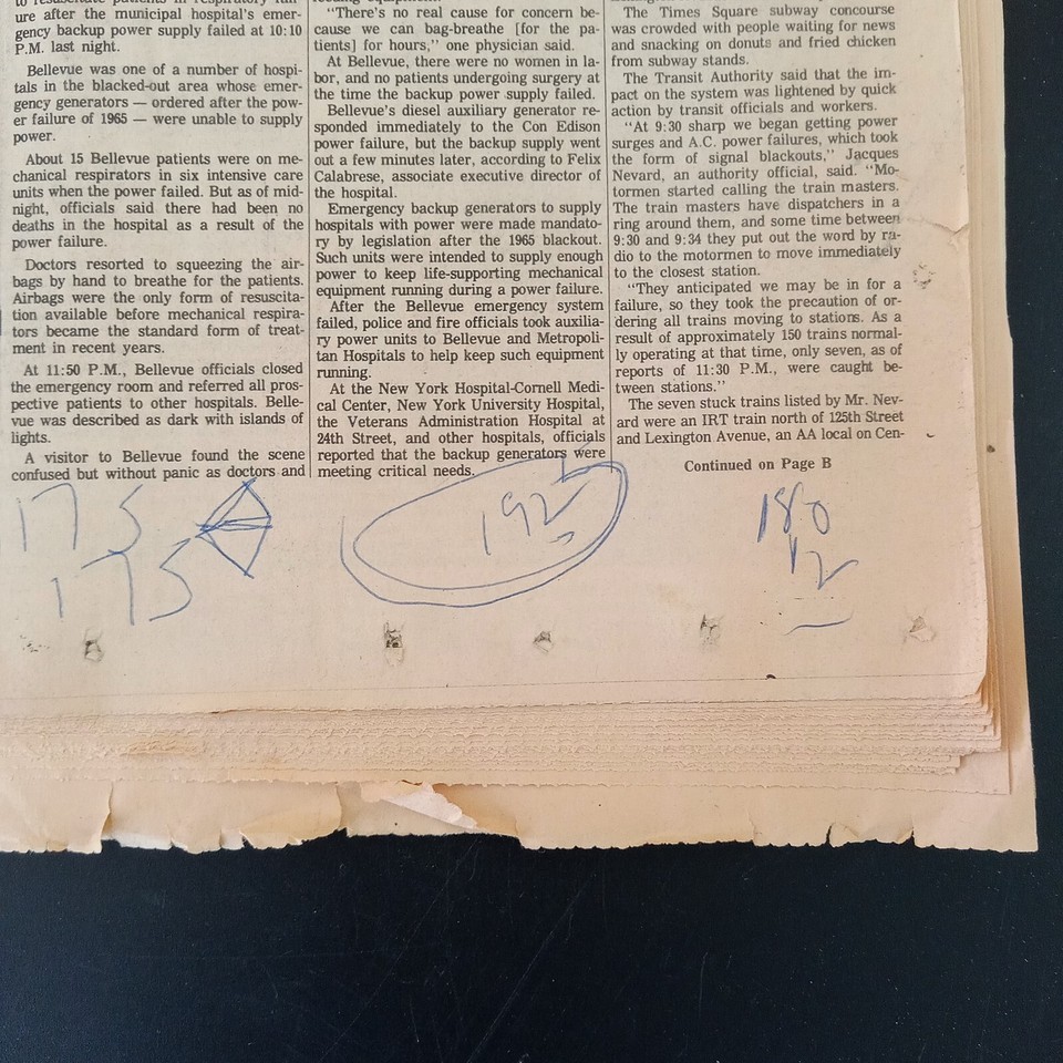 New York Blackout Looters Vandals New York Times Newspaper July 14