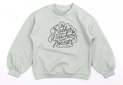 T J Morris Ltd Damen grün Rundhalsausschnitt Polyestermischung Pullover Größe 8   Friends